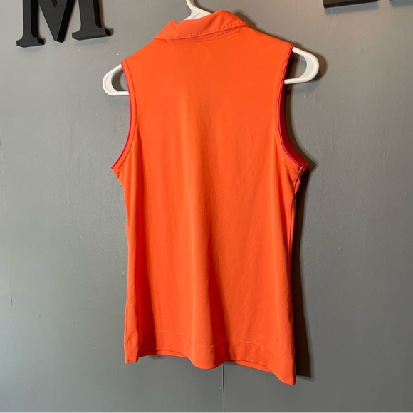 Callaway Women's Orange Sleeveless Tank Top with pink trim size medium golf tank - Picture 5 of 7